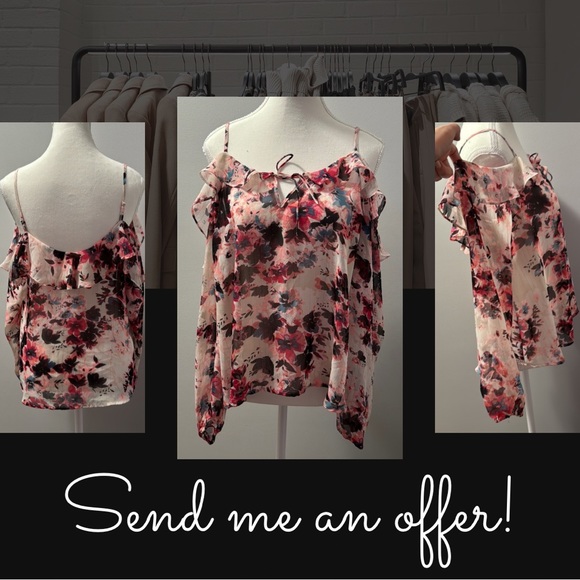 Arizona Jean Company Tops - Woman’s Cold Shoulder Floral Blouse